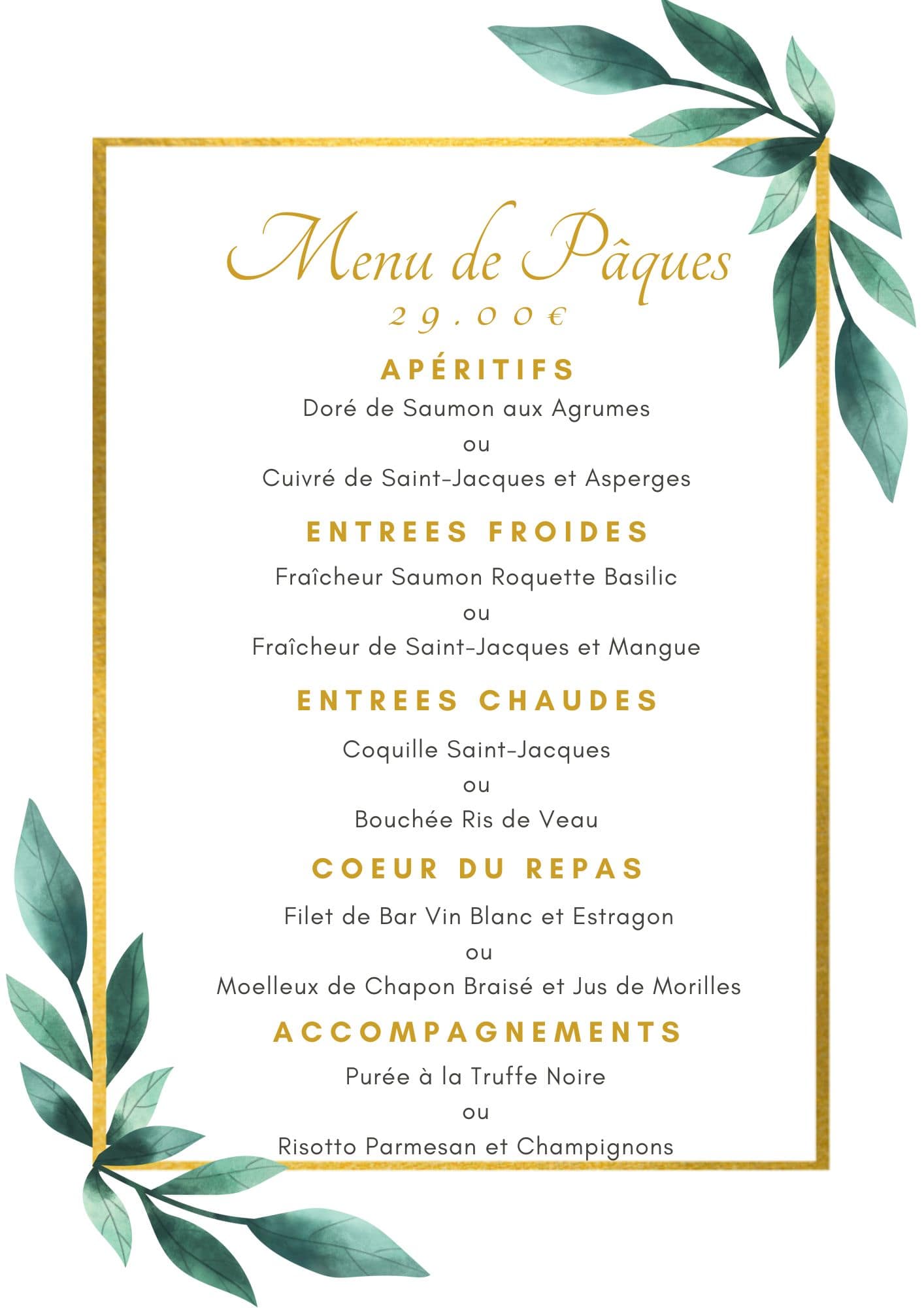 menu paques boucherie 2023